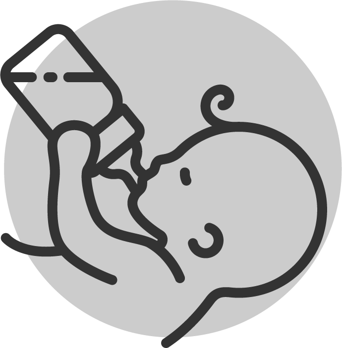 Illustration of a person drinking water